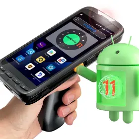 2a96u-w50 Yubwvo Android 11 9000mah Barcode Scanner With Pistol Grip Ip65 Rugged Pda Handheld
