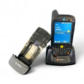 Zebra 801234189871 Handheld Laser Barcode Scanner With Internet Capability And Cradle Text
