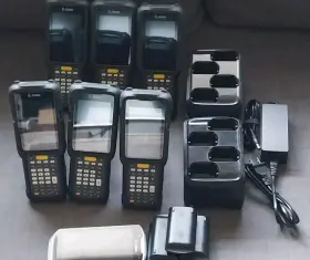 Mc33ax Zebra 6 Scanners 1 Tc57 Scanner 2 Four Port Chargers See Description