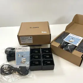 Sac-mpp-6bchus1 Zebra Lot Of 2 - New Zq500 3-slot Battery Charger Dual Pack