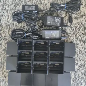 Sac-tc5x-4schg-01 Zebra Lot Of 3 3-slot Battery Chargers 9 Batteries As-is