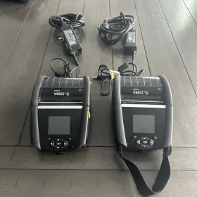Zq62auw1001w1z Zebra Zq620 Lot Of 2x Mobile Printer Wifi Bluetooth With Charger And Batteries