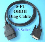 New OBD2 Obdii Eobd Main Data Cable Scanner Code Reader 5FT. Fixed Price $27.00.