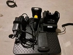 Zebra TC200J Barcode Scanner With Charger Cradle, Power Adapter, Holder, Cables. Fixed Price $200.00.