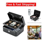 Portable Stainless Steel Cash Drawer With Secure Key Lock, Perfect For Any Space. Fixed Price $25.17.