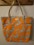 Kate Spade New York Coco Bon Shopper Canvas/leather Zebra Tote Bag-orange-rare. Fixed Price $32.99.