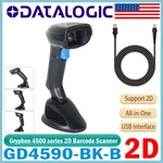 Datalogic GD4590-BK-B 2D Omnidirectional Imager Handheld Scanner W/ Base & Cable. Fixed Price $179.00.