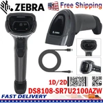 Zebra DS8108-SR7U2100AZW 1D 2D Handheld Barcode Scanner Reader With Usb Cable. Fixed Price $125.00.