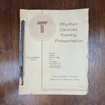 Vintage 1973 Thomas Rhythm Devices Training Presentation Original Complete. Fixed Price $50.00.