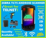 Zebra TC75 Wireless Barcode Scanner 1D/2D/QR Android, Cradle+trigger+telnet!. Fixed Price $249.00.