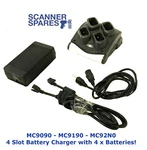 Motorola SAC9000-4000R Battery Charger & Four Batteries! MC92N0 MC9190 MC9090. Fixed Price $119.99.