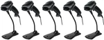 Lot Of 5: Pos-x Linear Mid-range Barcode Scanner W/stand ION-SP1-ACU-K. Fixed Price $343.99.