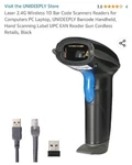 Unideeply Wireless Barcode Scanner 1D MJ2830 2.4G Black For Computers/pc/laptop. Fixed Price $22.10.