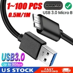 Micro Usb 3.0 Cable High Speed Data Sync For Hdd External Hard Drive Lot. Fixed Price $35.59.