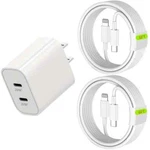 Fast Charger 20W Dual Usb-c Power Adapter Wall BOX+6FT Type To Cable. Fixed Price $12.99.
