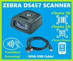 Zebra DS457-SR20009 Fixed Mount Handsfree Automatic Barcode Scanner 2D/1D/QR!. Fixed Price $38.00.