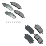 Akebono Proact Front Rear Ceramic Disc Brake Pad Kit For Freestar Monterey 04-07. Fixed Price $104.95.