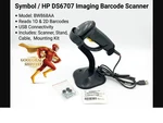 Symbol / Hp DS6707 Imaging Barcode Scanner Kit (BW868AA) + Gooseneck Stand - Usb. Fixed Price $34.99.