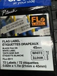 Brother FLE2511 Black On White Die Cut Labels 45MM X 21MM Open. Fixed Price $9.99.