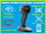 Zebra DS9808-DL00007NNWR 2D/1D/QR + Driver's License Parsing Barcode Scanner!. Fixed Price $68.21.