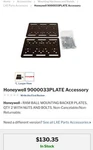 Honeywell 9000033PLATE Accessory B2. Fixed Price $70.00.