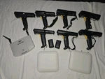 Lot Of 7 Zebra Symbol MC3200 Barcode Scanners Batteries Access Point. Fixed Price $350.00.