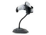 Zebra LI2208 White Barcode Scanner With Black Stand. Fixed Price $125.00.