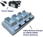 Zebra 4-BAY Battery Charger To ZQ630 ZQ620 Mobile Printer Batteries + Power!. Fixed Price $124.14.
