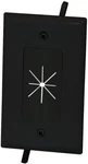45-0014-BK Data Comm Cable Plate Flexible Opening 1GANG Black. Fixed Price $8.63.