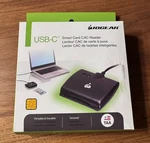 New Iogear Usb-c Smart Card Cac Reader GSR205-A Free Shipping. Fixed Price $24.99.