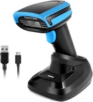 Barcode Scanner Wireless, 1D Laser Reader With Stand Transmission 2.4GHZ. Fixed Price $34.70.