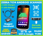 Zebra TC56 Android Barcode Scanner 2D/1D/QR, Wifi, 4G Verizon, Google Play!. Fixed Price $148.00.