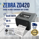 Zebra ZD420 (earlier Model Than ZD421) Dt Tt Printer Bt Wifi Extended Warranty. Fixed Price $160.55.