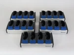 Of 5 Intermec AC1 4-SLOT Battery Charger With 10 Batteries & 3 Power Adapter. Fixed Price $62.10.