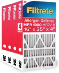Filtrete 16X25X4 Furnace Air Filter, Fits Lennox & Honeywell Devices, 4-PACK. Fixed Price $104.99.