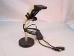 Symbol Barcode Scanner With Stand At Keyboard Connection LT-1880 I100A. Fixed Price $25.74.