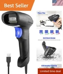 Usb 1D Barcode Scanner Handheld Ccd Reader For Warehouse Shop Library. Fixed Price $37.58.