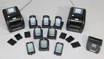 Cipherlab RS35 / Ems Lot 8 Units + Batteries Dual Cradles Label Printers. Fixed Price $4500.00.